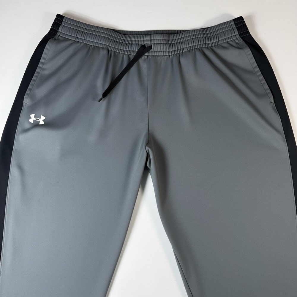 Under Armour Pants Mens 3XLT Tall Black Gray Loose Athletic Track Joggers